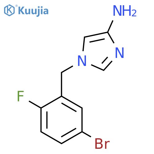 1-[(5-bromo-2-fluorophenyl)methyl]-1H-imidazol-4-amine structure
