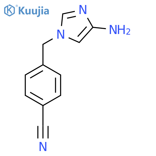 4-(4-amino-1H-imidazol-1-yl)methylbenzonitrile structure