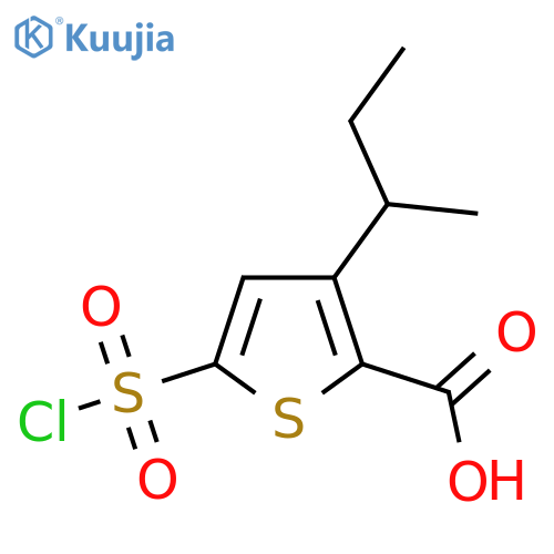 3-(Butan-2-yl)-5-(chlorosulfonyl)thiophene-2-carboxylic acid structure