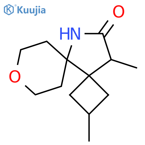 2,13-Dimethyl-8-oxa-11-azadispiro[3.0.5^{5}.3^{4}]tridecan-12-one structure