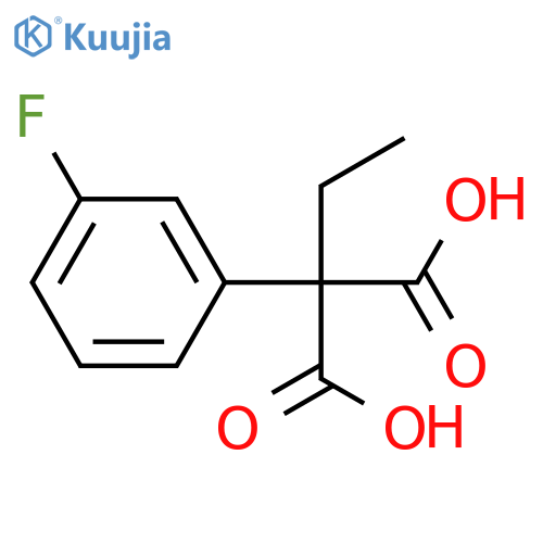 2-Ethyl-2-(3-fluorophenyl)propanedioic acid structure