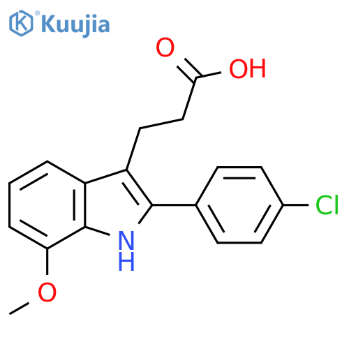 1H-Indole-3-propanoic acid, 2-(4-chlorophenyl)-7-methoxy- structure