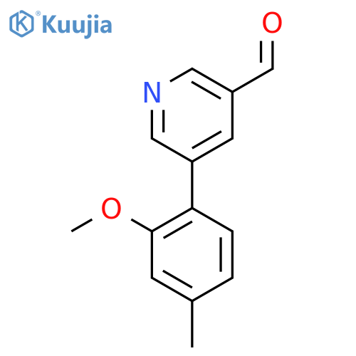 5-(2-Methoxy-4-methylphenyl)pyridine-3-carbaldehyde structure