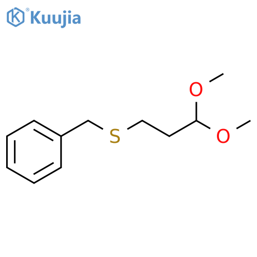 Benzene, [[(3,3-dimethoxypropyl)thio]methyl]- structure