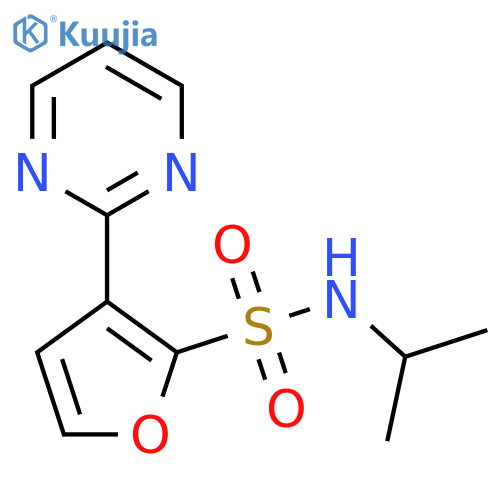 N-(propan-2-yl)-3-(pyrimidin-2-yl)furan-2-sulfonamide structure