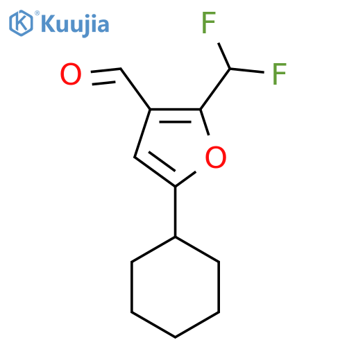 5-Cyclohexyl-2-(difluoromethyl)furan-3-carbaldehyde structure