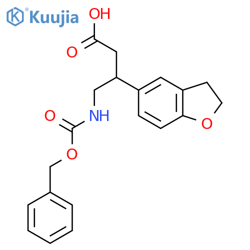 5-Benzofuranpropanoic acid, 2,3-dihydro-β-[[[(phenylmethoxy)carbonyl]amino]methyl]- structure