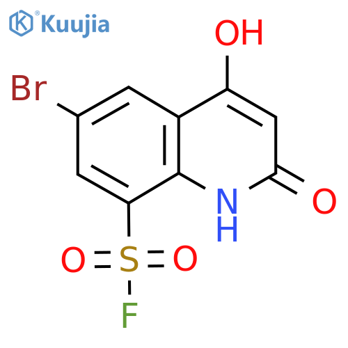 6-Bromo-2-hydroxy-4-oxo-1,4-dihydroquinoline-8-sulfonyl fluoride structure