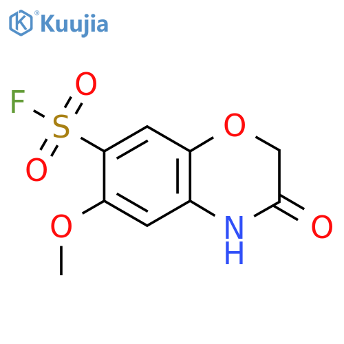 6-methoxy-3-oxo-3,4-dihydro-2H-1,4-benzoxazine-7-sulfonyl fluoride structure