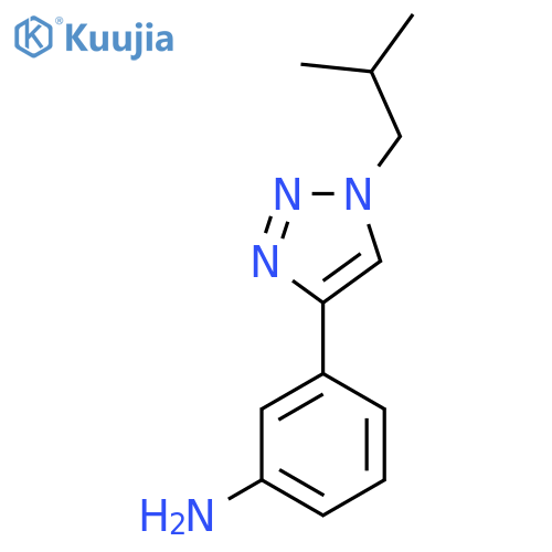 3-[1-(2-methylpropyl)-1H-1,2,3-triazol-4-yl]aniline structure