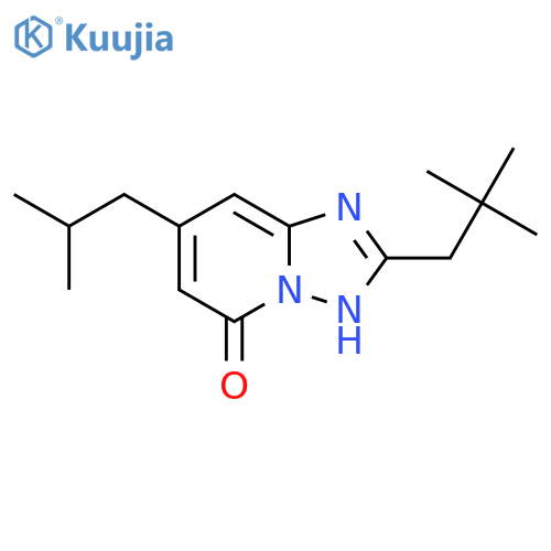 2-(2,2-dimethylpropyl)-7-(2-methylpropyl)-1,2,4triazolo1,5-apyridin-5-ol structure