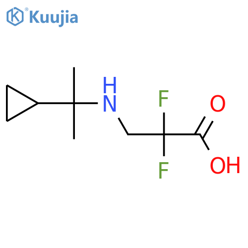 3-(2-Cyclopropylpropan-2-ylamino)-2,2-difluoropropanoic acid structure