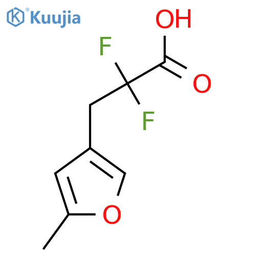 2,2-Difluoro-3-(5-methylfuran-3-yl)propanoic acid structure