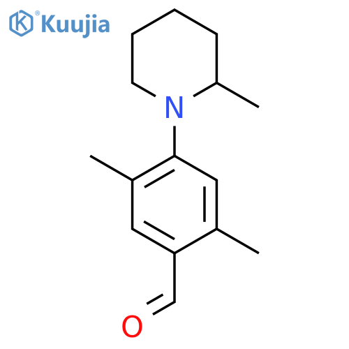 2,5-Dimethyl-4-(2-methylpiperidin-1-yl)benzaldehyde structure