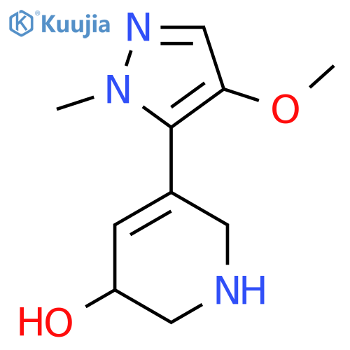 5-(4-methoxy-1-methyl-1H-pyrazol-5-yl)-1,2,3,6-tetrahydropyridin-3-ol structure