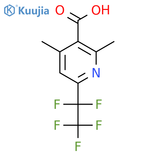 2,4-Dimethyl-6-(pentafluoroethyl)pyridine-3-carboxylic acid structure