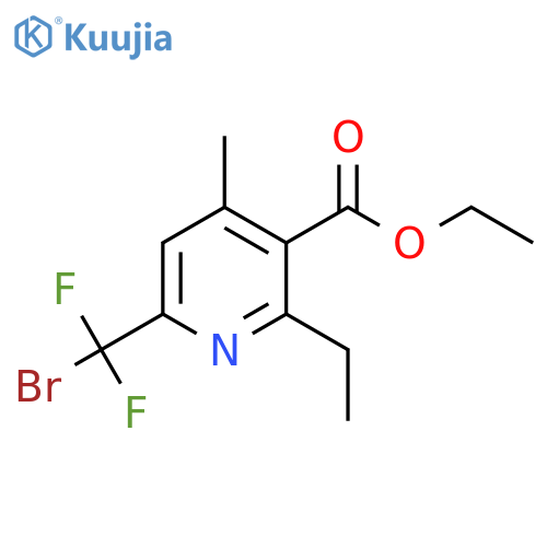 Ethyl 6-(bromodifluoromethyl)-2-ethyl-4-methylpyridine-3-carboxylate structure