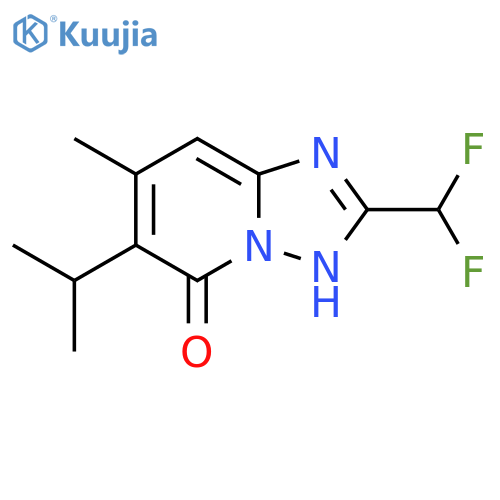 2-(difluoromethyl)-7-methyl-6-(propan-2-yl)-1,2,4triazolo1,5-apyridin-5-ol structure