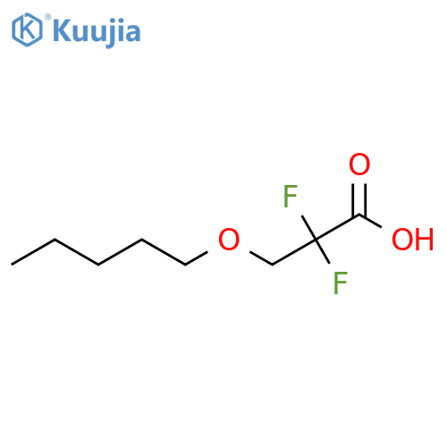 2,2-Difluoro-3-(pentyloxy)propanoic acid structure