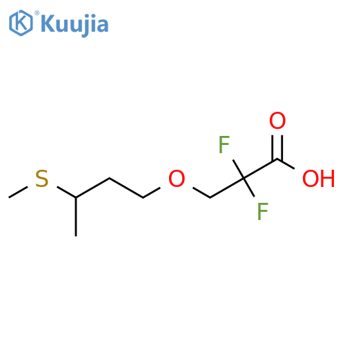 2,2-Difluoro-3-[3-(methylsulfanyl)butoxy]propanoic acid structure