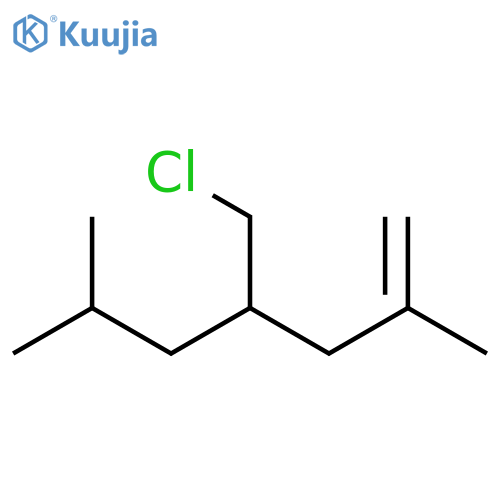 1-Heptene, 4-(chloromethyl)-2,6-dimethyl- structure