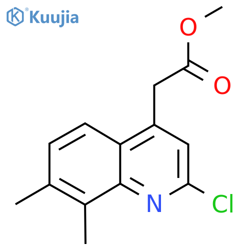Methyl 2-(2-chloro-7,8-dimethylquinolin-4-yl)acetate structure