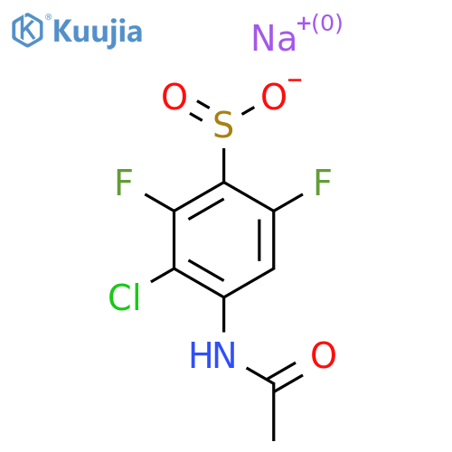 Sodium 3-chloro-4-acetamido-2,6-difluorobenzene-1-sulfinate structure