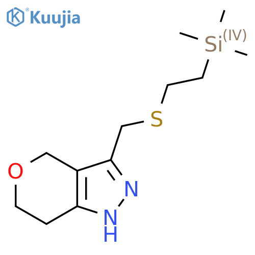 3-({2-(trimethylsilyl)ethylsulfanyl}methyl)-1H,4H,6H,7H-pyrano4,3-cpyrazole structure