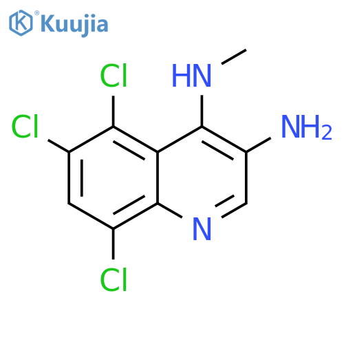3,4-Quinolinediamine, 5,6,8-trichloro-N4-methyl- structure