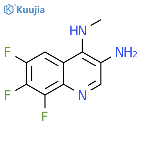 3,4-Quinolinediamine, 6,7,8-trifluoro-N4-methyl- structure