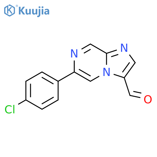 Imidazo[1,2-a]pyrazine-3-carboxaldehyde, 6-(4-chlorophenyl)- structure