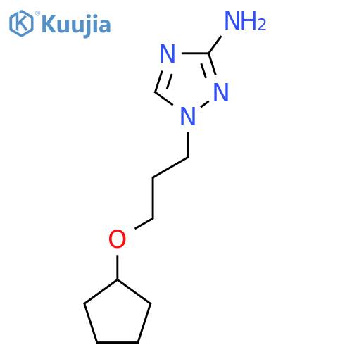 1-3-(cyclopentyloxy)propyl-1H-1,2,4-triazol-3-amine structure