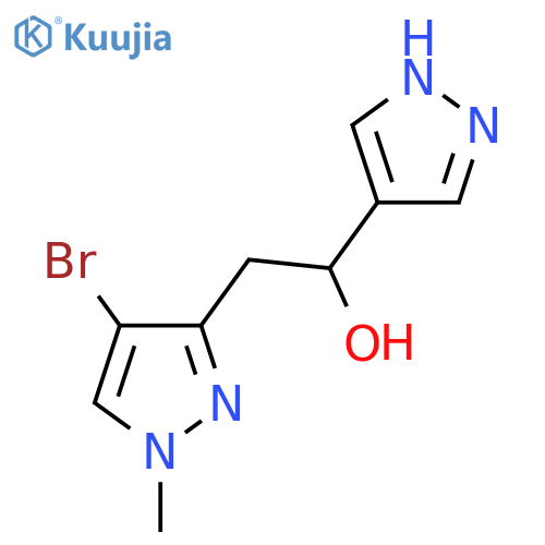 2-(4-bromo-1-methyl-1H-pyrazol-3-yl)-1-(1H-pyrazol-4-yl)ethan-1-ol structure