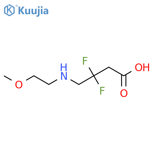 3,3-difluoro-4-(2-methoxyethyl)aminobutanoic acid structure