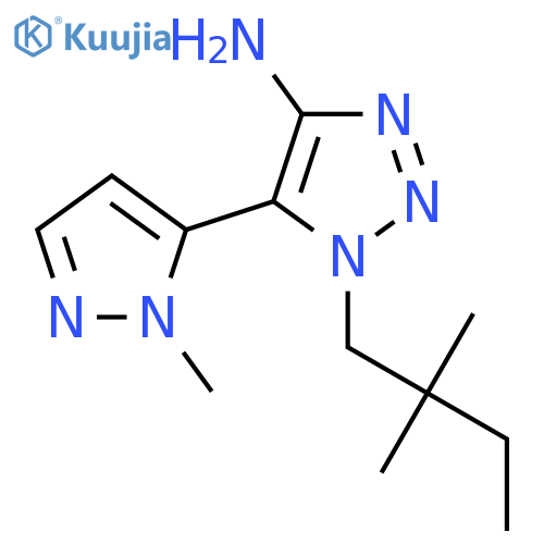 1-(2,2-dimethylbutyl)-5-(1-methyl-1H-pyrazol-5-yl)-1H-1,2,3-triazol-4-amine structure