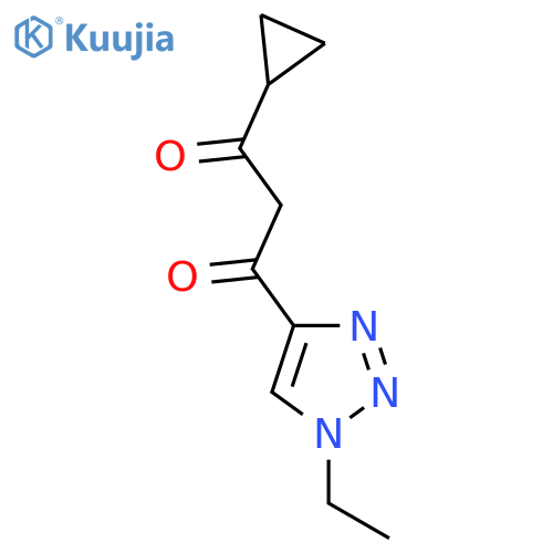 1-cyclopropyl-3-(1-ethyl-1H-1,2,3-triazol-4-yl)propane-1,3-dione structure