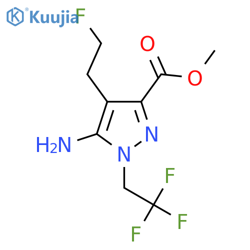 methyl 5-amino-4-(2-fluoroethyl)-1-(2,2,2-trifluoroethyl)-1H-pyrazole-3-carboxylate structure