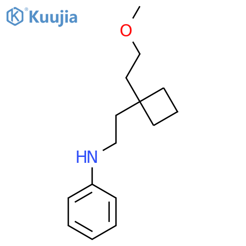 N-{2-[1-(2-methoxyethyl)cyclobutyl]ethyl}aniline structure