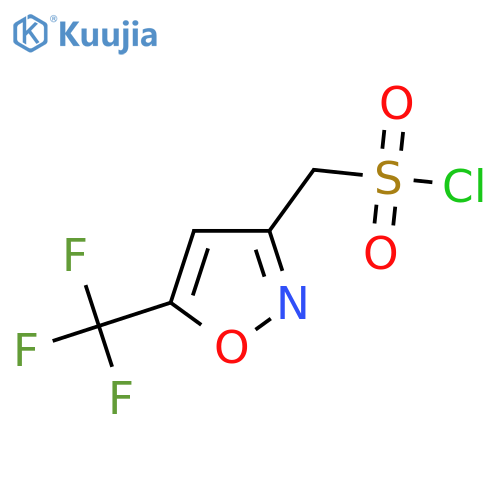 5-(trifluoromethyl)-1,2-oxazol-3-ylmethanesulfonyl chloride structure