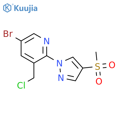 5-bromo-3-(chloromethyl)-2-(4-methanesulfonyl-1H-pyrazol-1-yl)pyridine structure