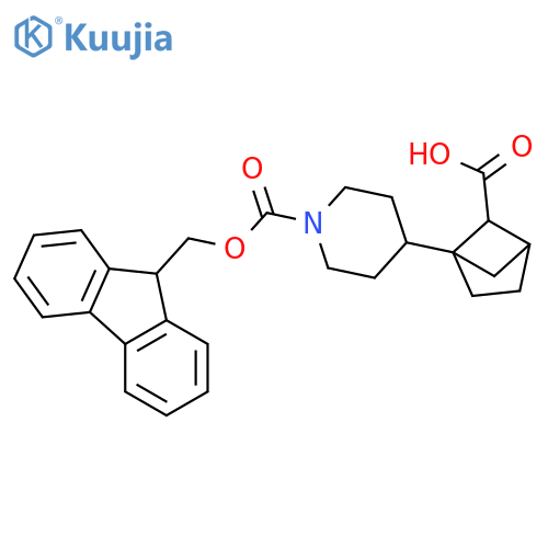 1-(1-{(9H-fluoren-9-yl)methoxycarbonyl}piperidin-4-yl)bicyclo2.1.1hexane-5-carboxylic acid structure
