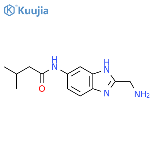 N-2-(aminomethyl)-1H-1,3-benzodiazol-5-yl-3-methylbutanamide structure