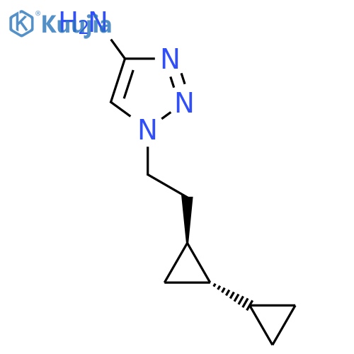 rac-1-{2-(1R,2R)-2-cyclopropylcyclopropylethyl}-1H-1,2,3-triazol-4-amine structure