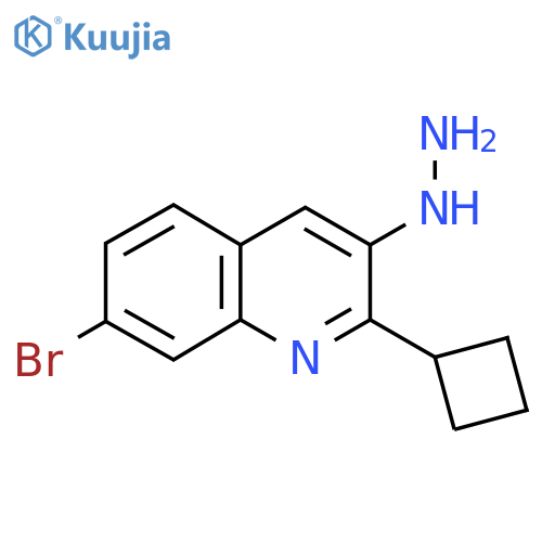 7-Bromo-2-cyclobutyl-3-hydrazinylquinoline structure