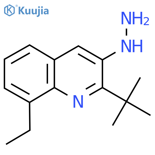 2-Tert-butyl-8-ethyl-3-hydrazinylquinoline structure