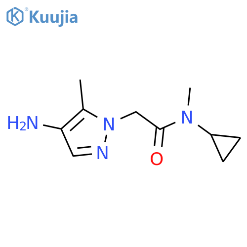 2-(4-amino-5-methyl-1H-pyrazol-1-yl)-N-cyclopropyl-N-methylacetamide structure