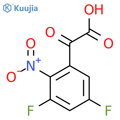 2-(3,5-difluoro-2-nitrophenyl)-2-oxoacetic acid structure