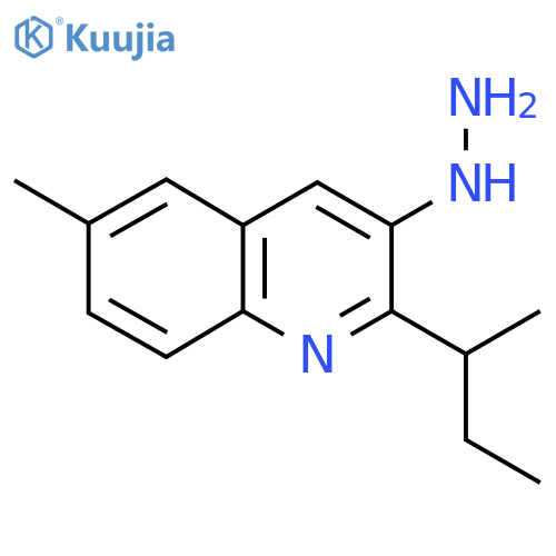 2-(Butan-2-yl)-3-hydrazinyl-6-methylquinoline structure