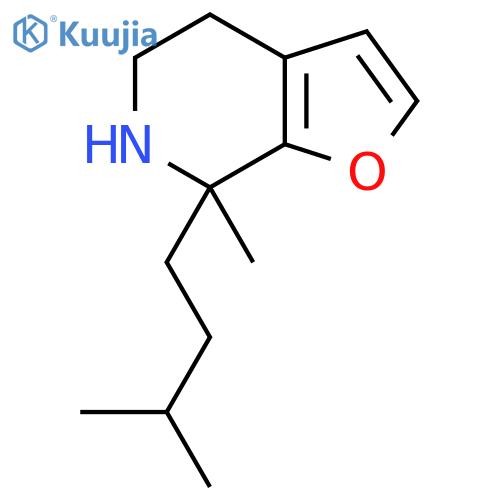 7-methyl-7-(3-methylbutyl)-4H,5H,6H,7H-furo2,3-cpyridine structure