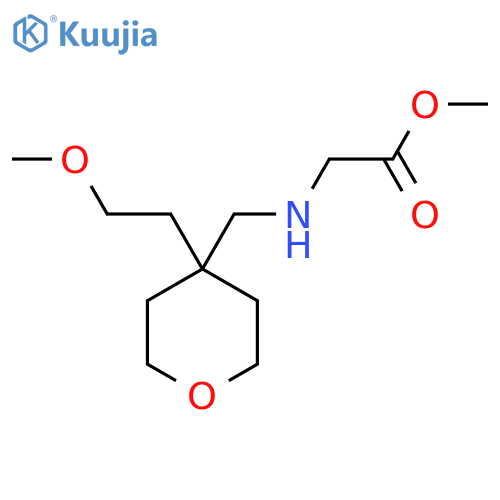Methyl 2-({[4-(2-methoxyethyl)oxan-4-yl]methyl}amino)acetate structure